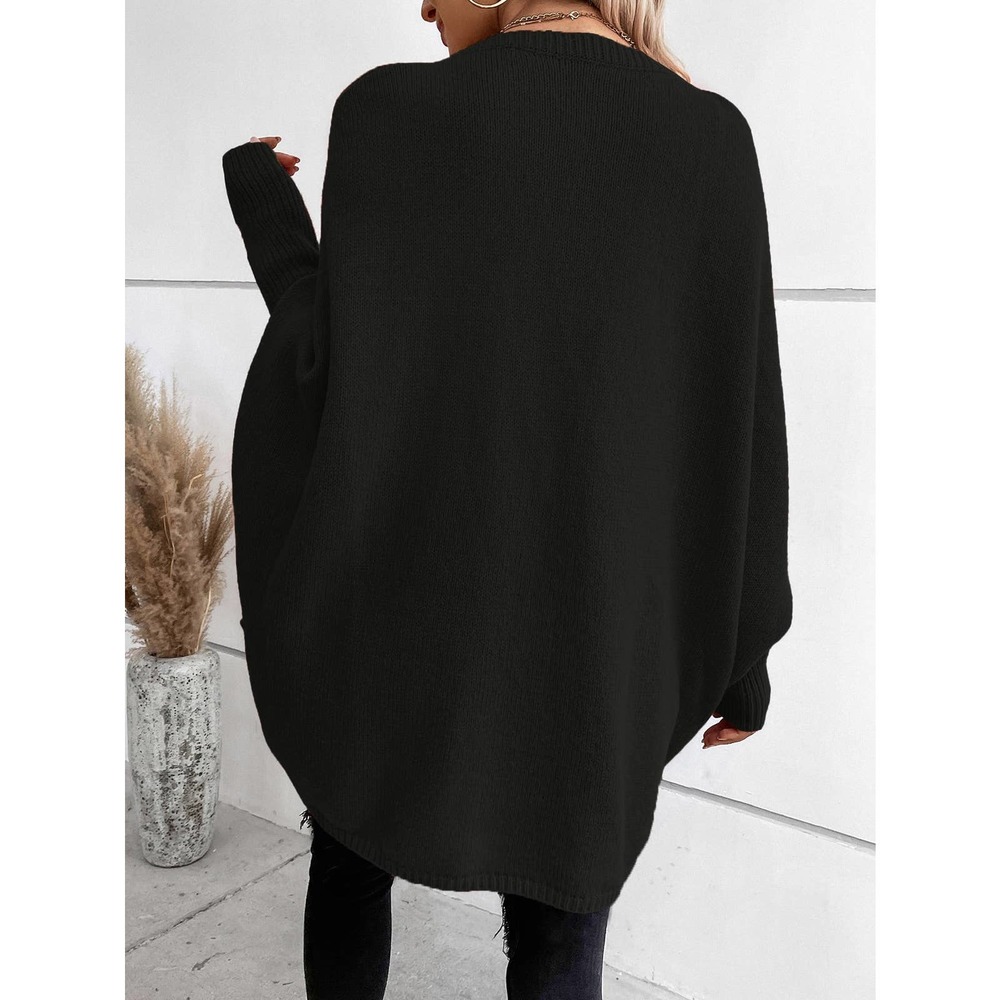 preppy Waterfall Collar Batwing Sleeve open front Cardigan sweater - Picture 8 of 8